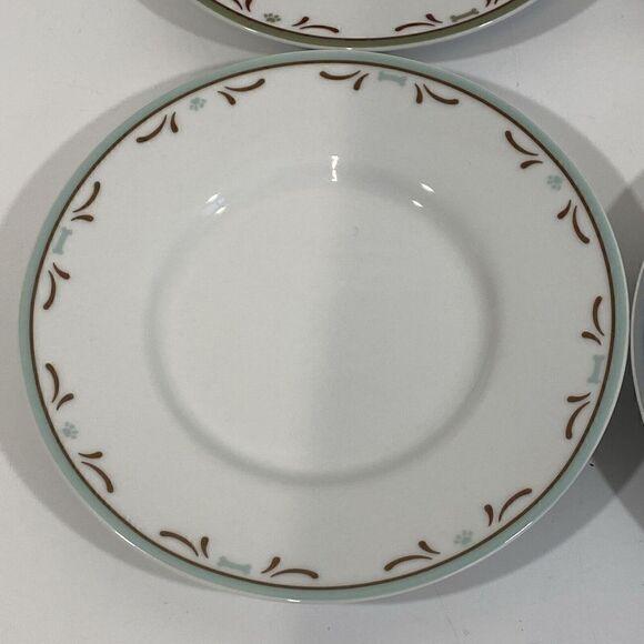 Danbury Mint Dog Bone Dinnerware Small Side Bread 6” Plate Set Of (4) - Picture 4 of 7